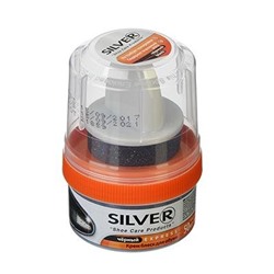 Silver крем 50мл.черн+губка459-112