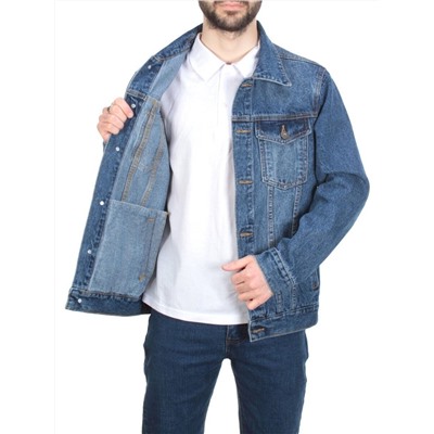 5925 BLUE Куртка джинсовая мужская JEANS FASHION (80% хлопок, 15% полиамид, 5% спандекс)