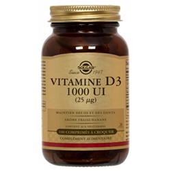 Solgar Vitamine D3 1000 UI (25mcg) 100 Comprim?s