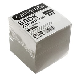 Блок бумаги д/записей на склейке 9х9х9 Calligrata белый, 55г/м2, белиз 70-80%