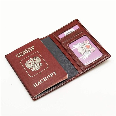 Женская кожаная обложка для паспорта Sergio Valentini СВ 8122-005/4