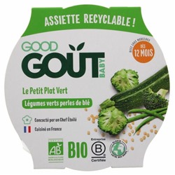 Good Go?t Le Petit Plat Vert L?gumes Verts Perles de Bl? d?s 12 Mois Bio 220 g