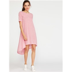 Розовое асимметричное модное платье