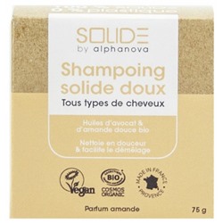 Alphanova Solide Shampoing Solide Doux Parfum Amande Bio 75 g