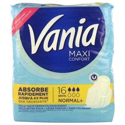 Vania Maxi Confort Normal+ 16 Serviettes