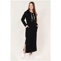 Платье длинное с разрезами - Готэм - 488 - черный