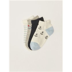 Носки для мальчика укороченные с принтом 4 шт