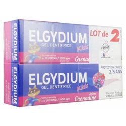 Elgydium Kids Gel Dentifrice Protection Caries 3-6 Ans Lot de 2 x 50 ml