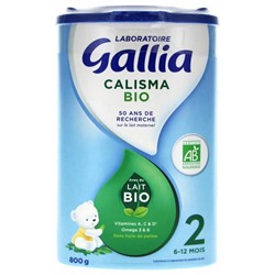 Gallia Calisma 2?me ?ge 6-12 Mois Bio 800 g