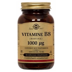 Solgar Vitamine B8 (Biotine) 1000 µg 50 G?lules V?g?tales