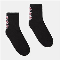 Носки новогодние мужские «Снеговики» MINAKU цвет чёрный, размер 42-43