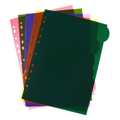 Разделитель листов A4 (245 x 305 мм) цветовой, 5 листов, "deVENTE. Marandi" полипропилен 140 мкм, индивидуальная упаковка
