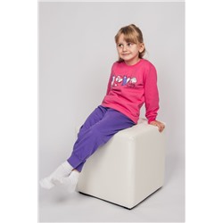 Пижама с брюками для девочки 91224 Розовый/васильковый