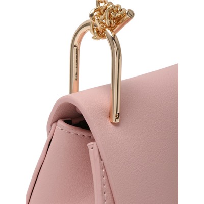 Розовая коданая модная сумка на цепочке