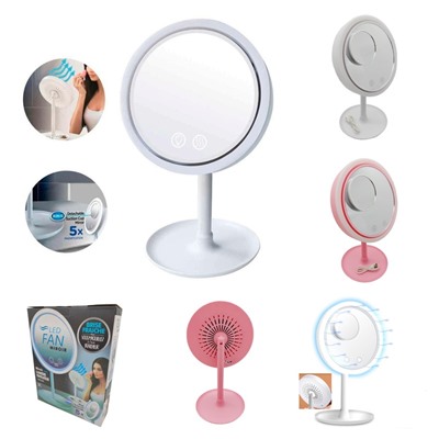 Зеркало косметическое с LED подсветкой и обдувом Beauty Breeze Miroir 5x