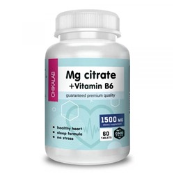 Добавка к пище Магний (цитрат) + Витамин В6 , 1500 мг, таблетки,