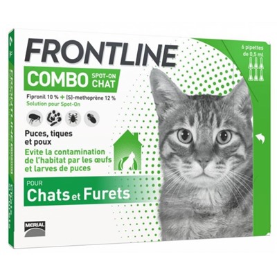 Frontline Combo Spot-On Chats et Furets 6 Pipettes