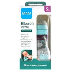 MAM Biberon Verre Premium 170 ml 0 Mois et + D?bit 1