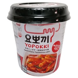 Рисовые палочки токпокки в сладко-остром соусе Sweet&Spicy (стакан) Yopokki, Корея, 140 г Акция