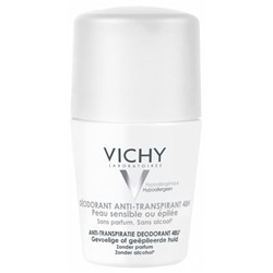 Vichy D?odorant Anti-Transpirant 48H Peaux Sensibles ou Epil?es Roll-On 50 ml