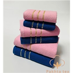 Комплект махровых полотенец микс фиолетовый/розовый (упаковка 6шт)