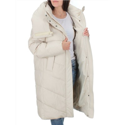 2108 LT.BEIGE Пальто зимнее женское (200 гр .холлофайбер)