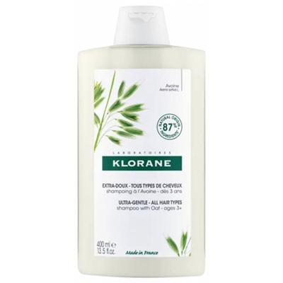 Klorane Extra-Doux - Tous Types de Cheveux Shampoing ? l Avoine 400 ml