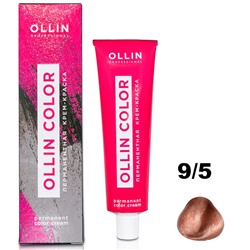 OLLIN COLOR Перманентная крем-краска для волос 9/5 блондин махагоновый 60 мл