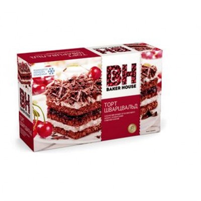 Baker Hous- Бисквитный торт "Шварцвальд". Вес 350 гр