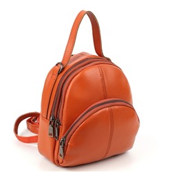 Маленький женский кожаный рюкзак с съемными лямками 9029 Оранж