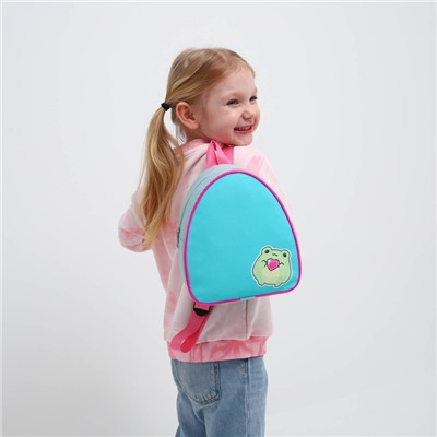 Рюкзак детский "Милая лягушка", 23*20,5 см, отдел на молнии, цвет мятный