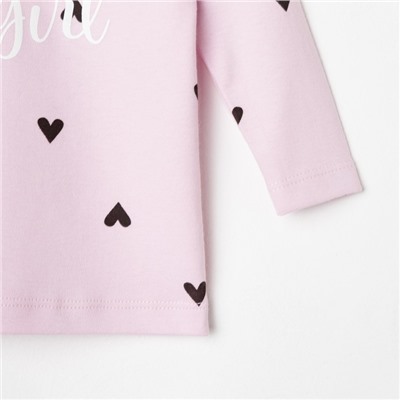 Комплект: джемпер, брюки Крошка Я "Cute", розовый, рост 62-68 см
