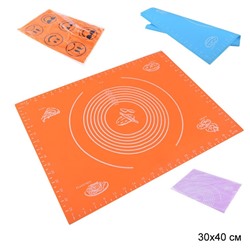 Силиконовый коврик для раскатки теста 30*40 см