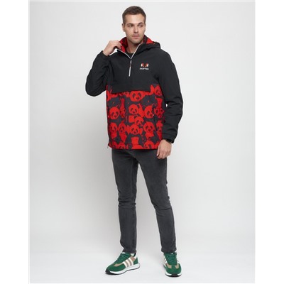 Куртка-анорак спортивная мужская красного цвета 88629Kr