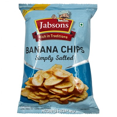 Банановые чипсы с солью Jabsons, Индия, 150 г Акция