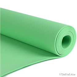 Коврик для йоги и фитнеса спортивный гимнастический EVA 4мм. 173х61х0,4 цвет: светло-зелёный / YM-EVA-4LG / уп 24