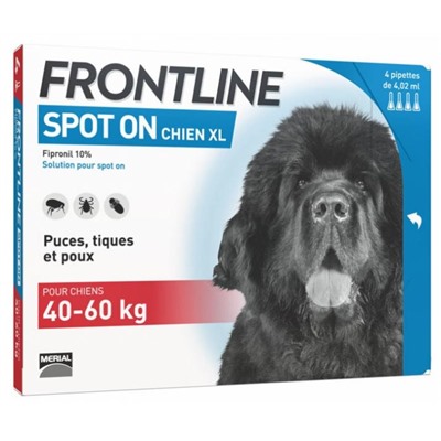 Frontline Spot-On Chien XL (40-60 kg) 4 Pipettes