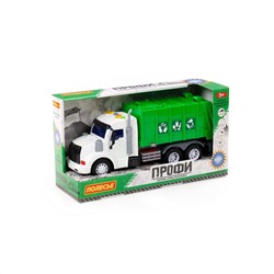 322802 Полесье "Профи", автомобиль коммунальный инерционный (со светом и звуком) (зелёный) (в коробке)