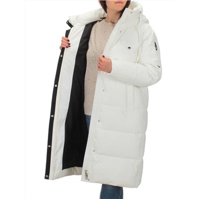 2208 WHITE Пальто зимнее женское Flance Rose (200 гр. холлофайбер)