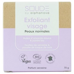 Alphanova Solide Exfoliant Visage Parfum Verveine Bio 70 g