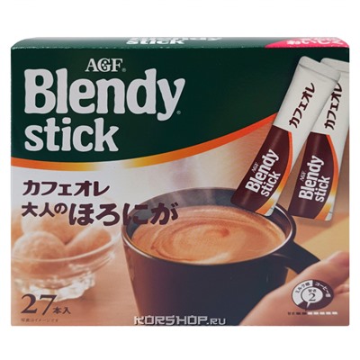 Кофейный напиток с молоком и сахаром 3 в 1 (крепкий) Blendy Stick AGF, Япония, 27*8 г Акция