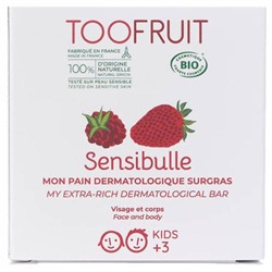 Toofruit Sensibulle Mon Pain Dermatologique Surgras Framboise Fraise Bio 85 g