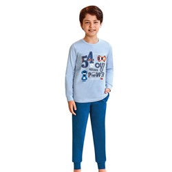 Комплект для мальчика с длинным рукавом Baykar (9787) светло-голубой/синий