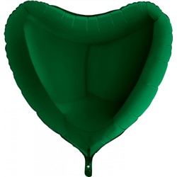 В03812-8 Шар сердце 46см зеленый