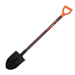 Лопата штыковая, острая, L = 150 см, деревянный черенок, с ручкой
