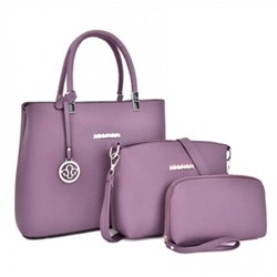 Набор сумок из 3 предметов, арт А107, цвет:фиолетовый
