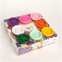 Набор для детской лепки «Тесто-пластилин с блестками, 8 цветов»