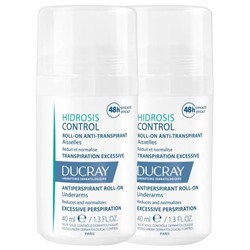 Ducray Hidrosis Control Roll-On Anti-Transpirant Aisselles Lot de 2 x 40 ml