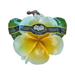Тайское ароматное натурально фигурное мыло ручной работы в виде цветка Франжипани "Leelawadee Soap", 125 гр.