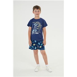 Пижама с шортами для мальчика Тинейджер Темно-синий